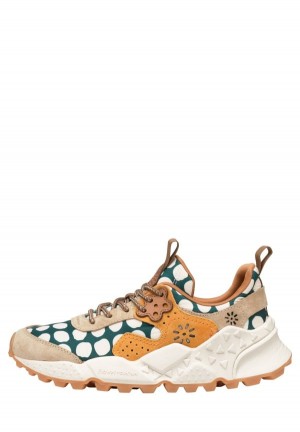 Flower Mountain Kotetsu Sneakers Dames Beige Groen | HCG198EP