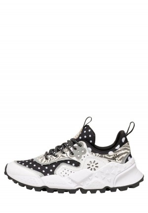 Flower Mountain Kotetsu Sneakers Dames Zwart Wit | UTO3847JX