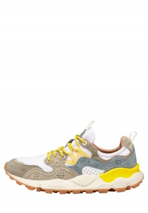 Flower Mountain Yamano 3 Sneakers Heren Grijs Wit | NAK8258EJ