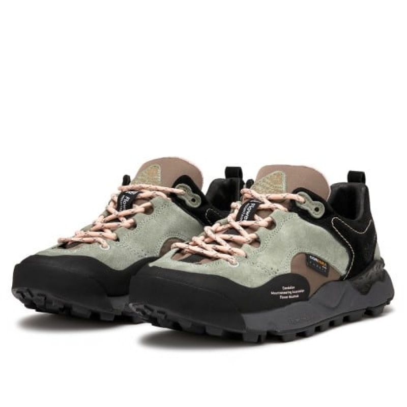 Flower Mountain Back Country Hkdelic Sneakers Heren Zwart Groen | LQK192BG