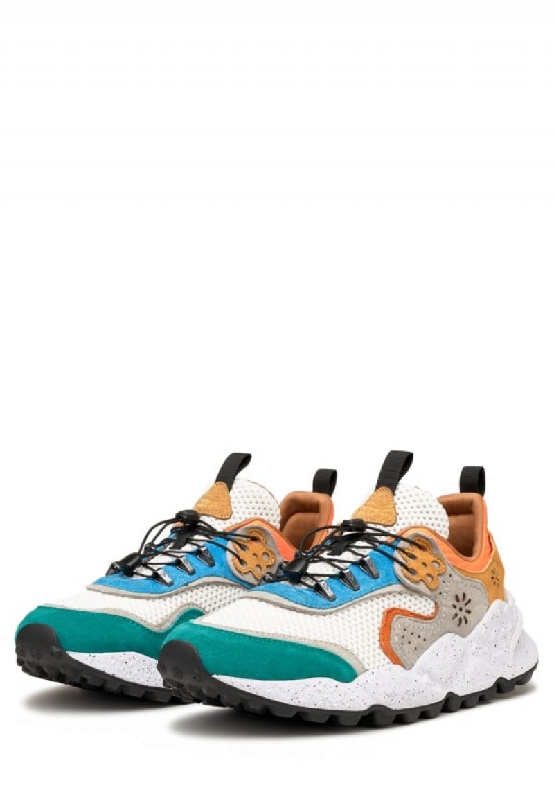 Flower Mountain Kotetsu Hooks Sneakers Heren Wit Groen | DZQ6710HJ