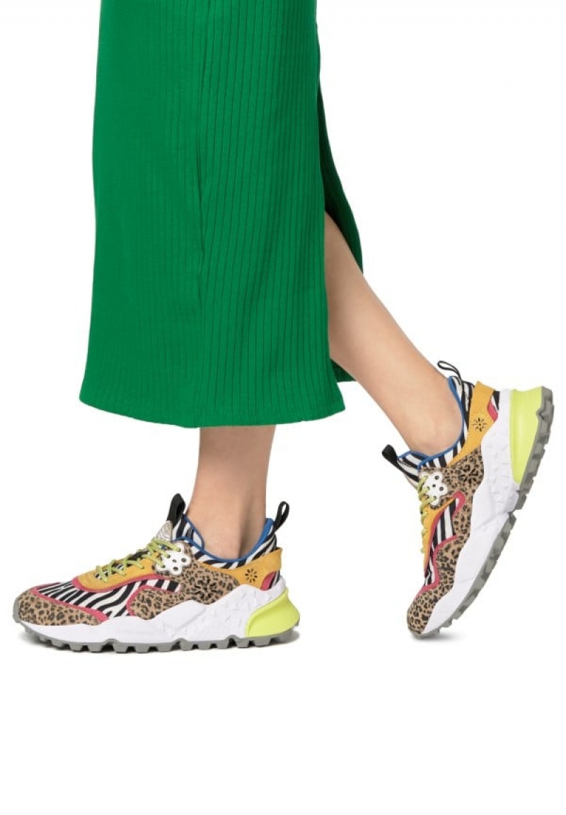 Flower Mountain Kotetsu Sneakers Dames Bruin | KPY3756RK