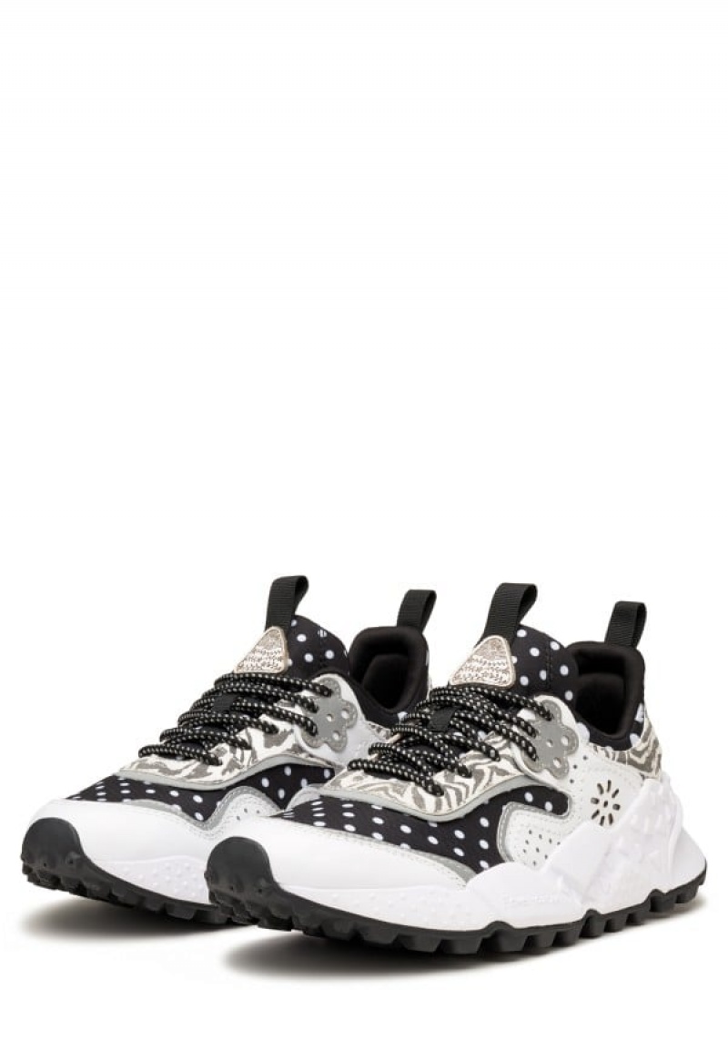 Flower Mountain Kotetsu Sneakers Dames Zwart Wit | UTO3847JX