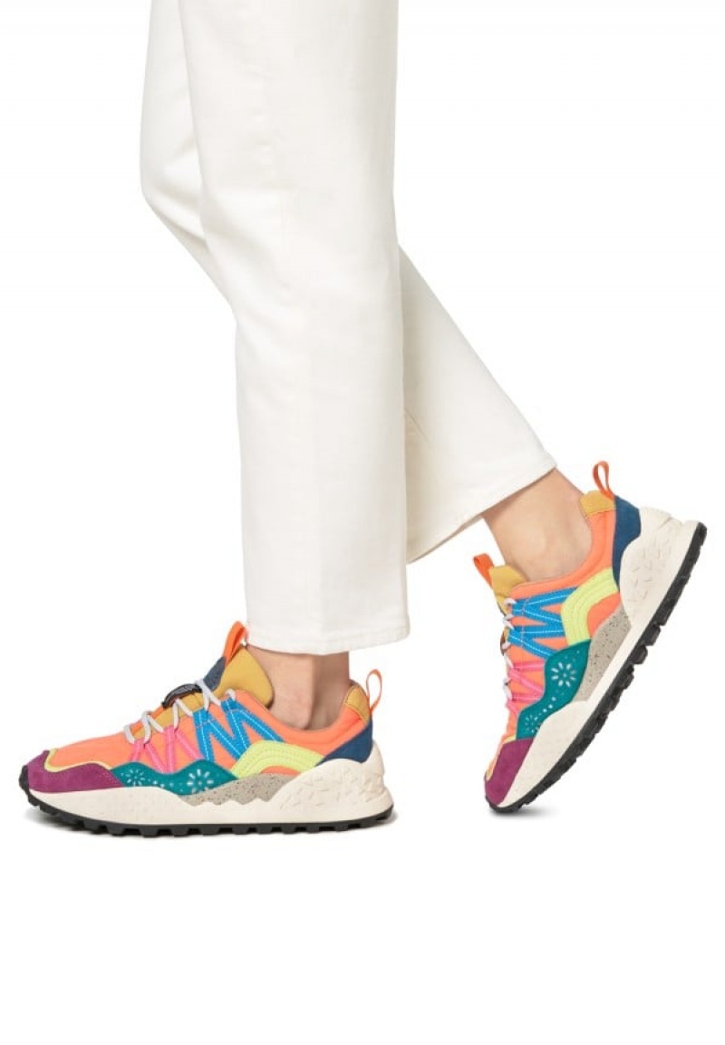 Flower Mountain Washi Sneakers Dames Oranje Paars | MXB6049BJ