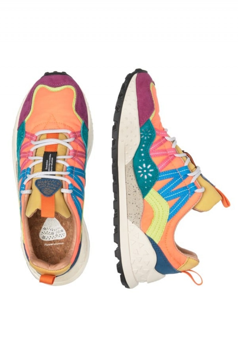 Flower Mountain Washi Sneakers Dames Oranje Paars | MXB6049BJ