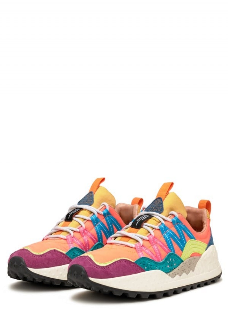 Flower Mountain Washi Sneakers Dames Oranje Paars | MXB6049BJ