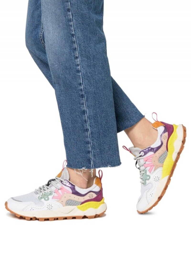 Flower Mountain Yamano 3 Sneakers Dames Wit Paars | DBN758VF