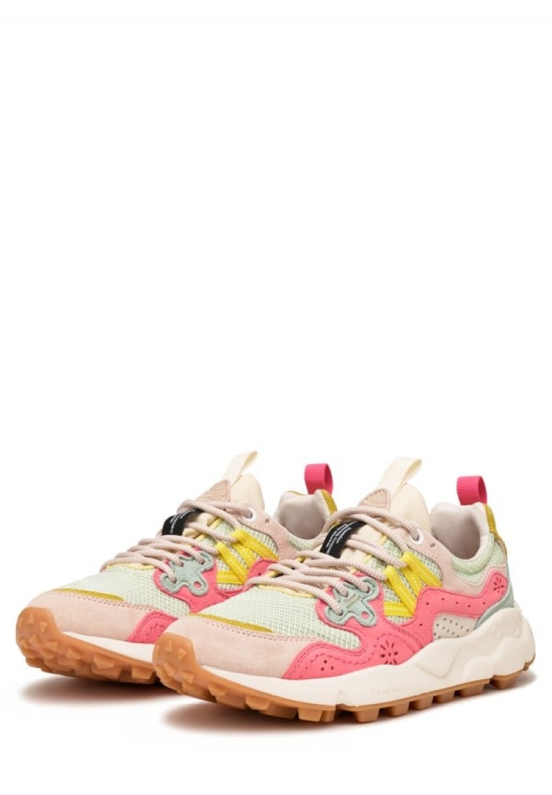 Flower Mountain Yamano 3 Sneakers Dames Roze Turquoise | UVP461XM