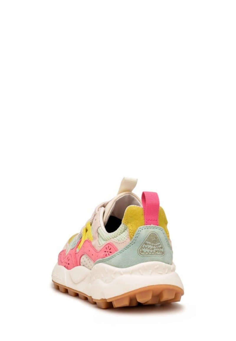 Flower Mountain Yamano 3 Sneakers Dames Roze Turquoise | UVP461XM