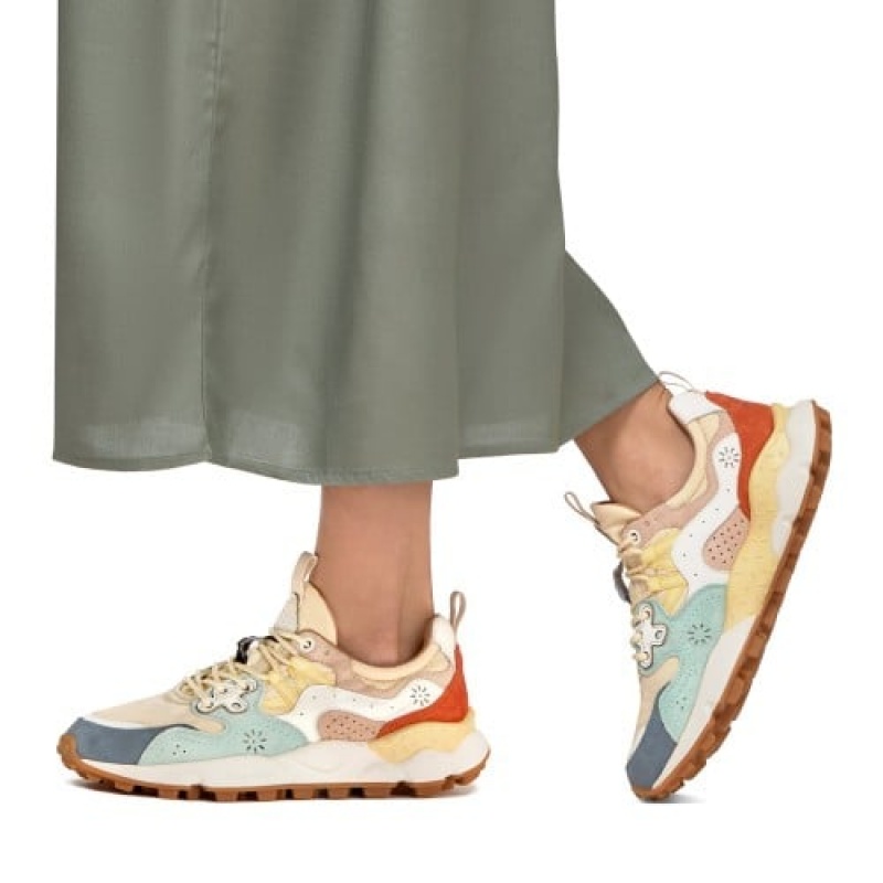 Flower Mountain Yamano 3 Sneakers Dames Blauw | QLX8672MF