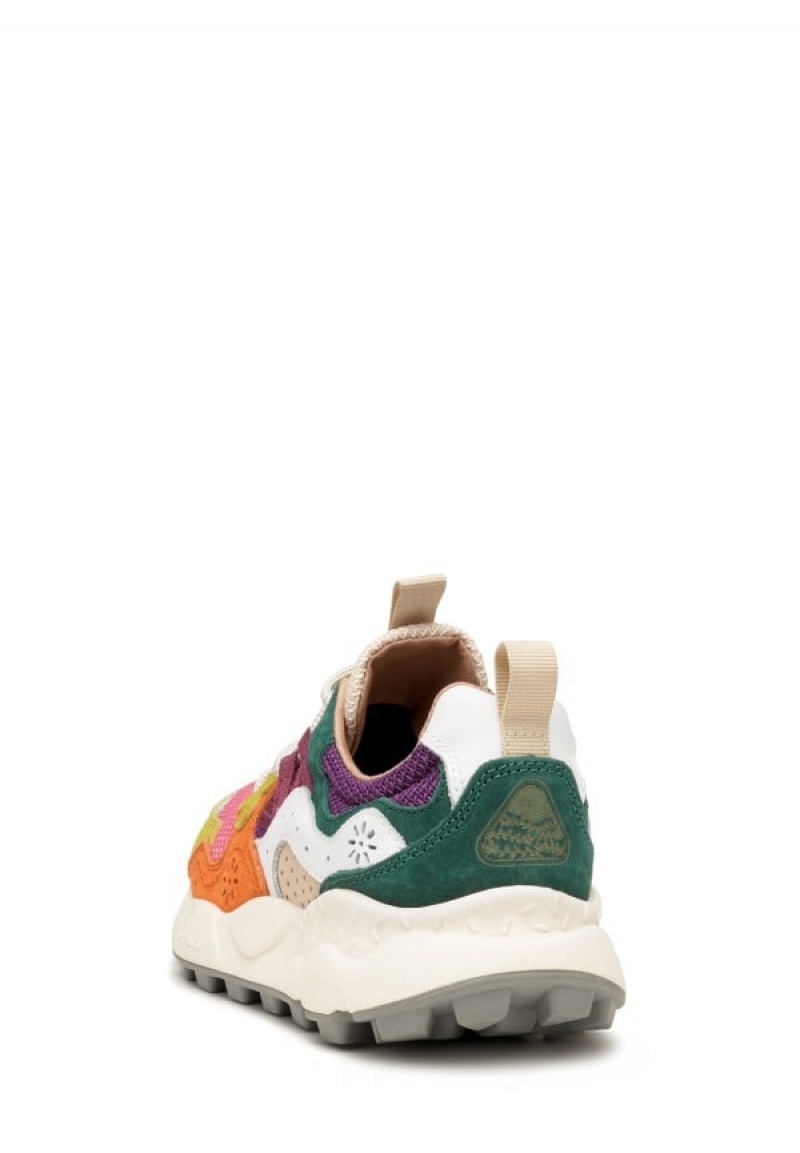 Flower Mountain Yamano 3 Sneakers Dames Fuchsie Geel | VAS338SV