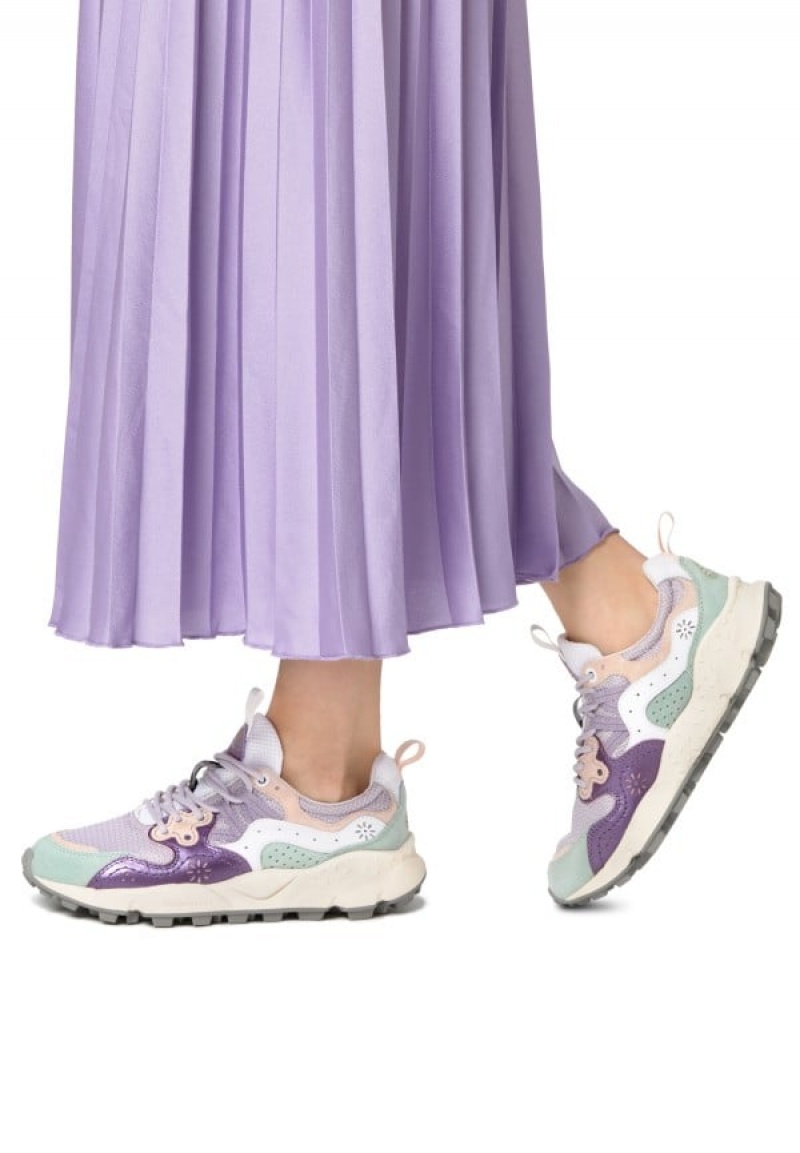 Flower Mountain Yamano 3 Sneakers Dames Paars Turquoise | GMA5750YT