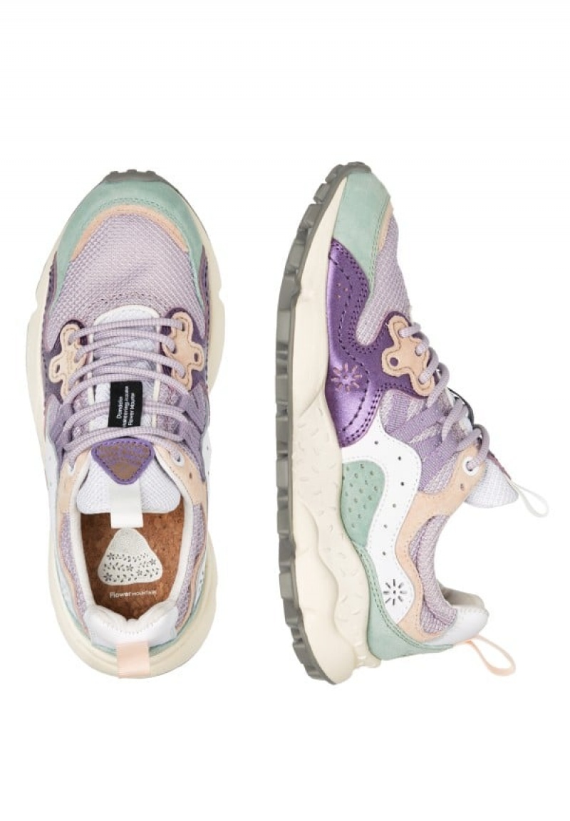 Flower Mountain Yamano 3 Sneakers Dames Paars Turquoise | GMA5750YT