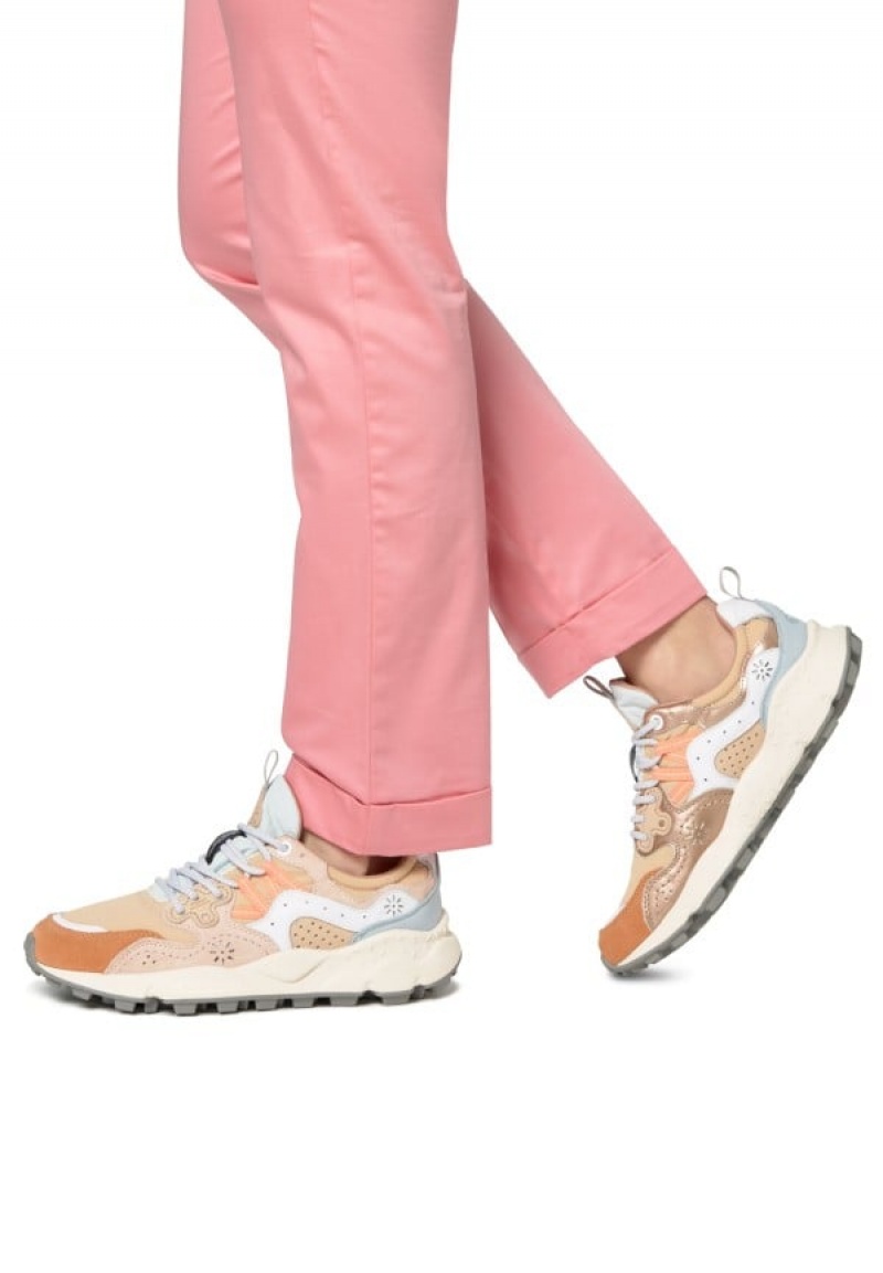Flower Mountain Yamano 3 Sneakers Dames Roze Beige | JHM4043VW