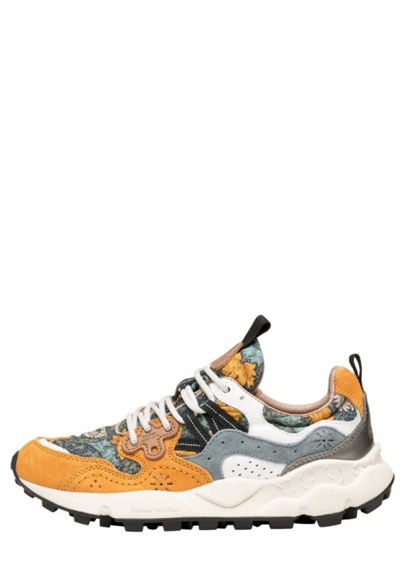 Flower Mountain Yamano 3 Sneakers Dames Oranje Lichtblauw | THX1895PJ