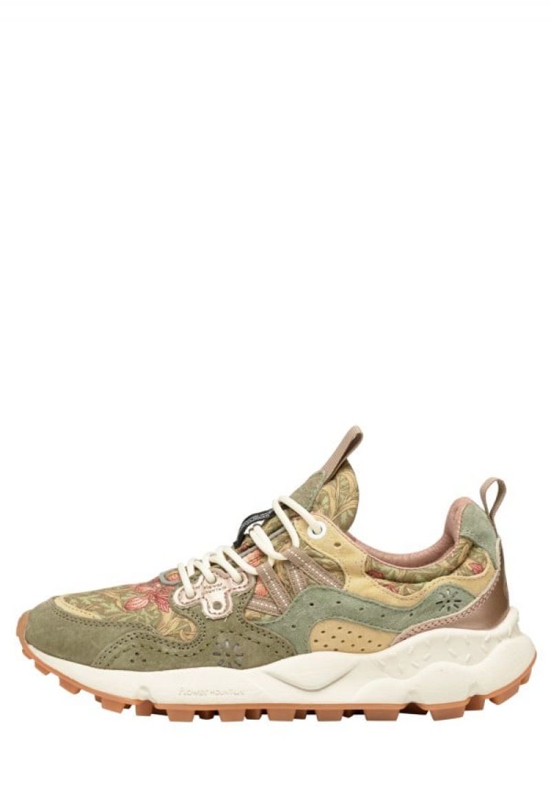 Flower Mountain Yamano 3 Sneakers Dames Groen Beige | MKE736XV