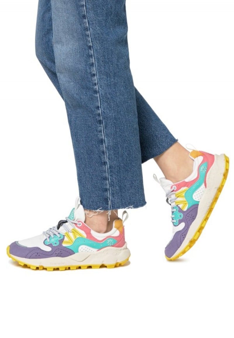 Flower Mountain Yamano 3 Sneakers Dames Paars Wit | PYT8893CQ