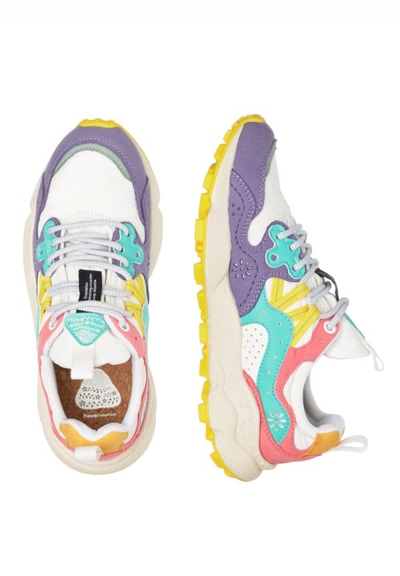 Flower Mountain Yamano 3 Sneakers Dames Paars Wit | PYT8893CQ
