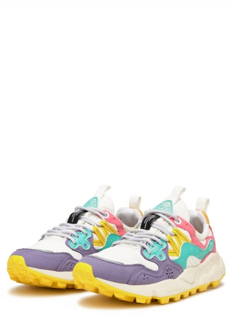 Flower Mountain Yamano 3 Sneakers Dames Paars Wit | PYT8893CQ