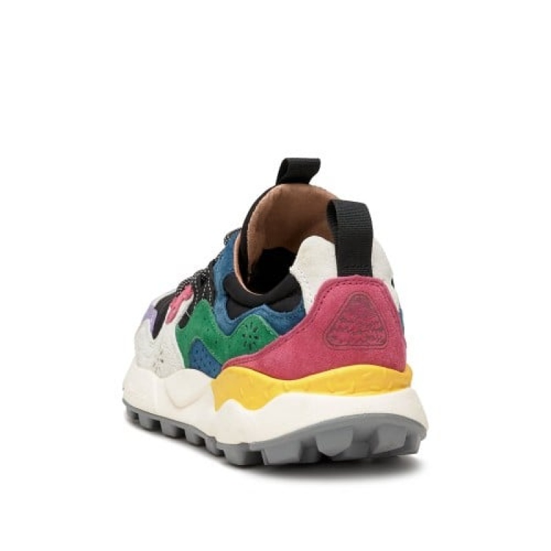 Flower Mountain Yamano 3 Sneakers Dames Paars Zwart Wit | WVH4225DP
