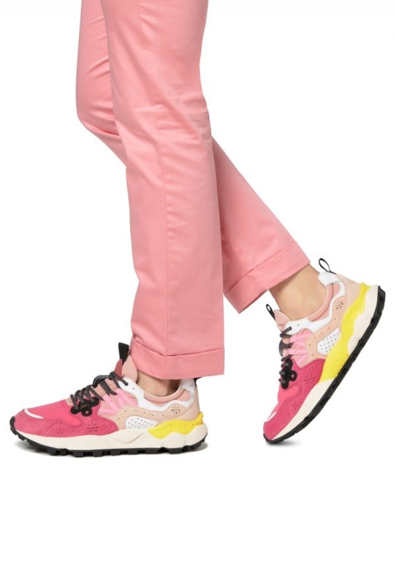 Flower Mountain Yamano 3 Sneakers Dames Fuchsie | EYN5027SE
