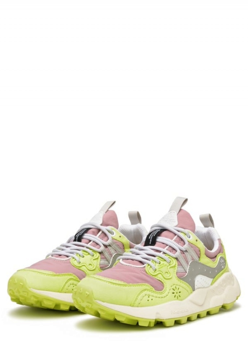 Flower Mountain Yamano 3 Sneakers Dames Lichtgroen Paars | VLE5474BW