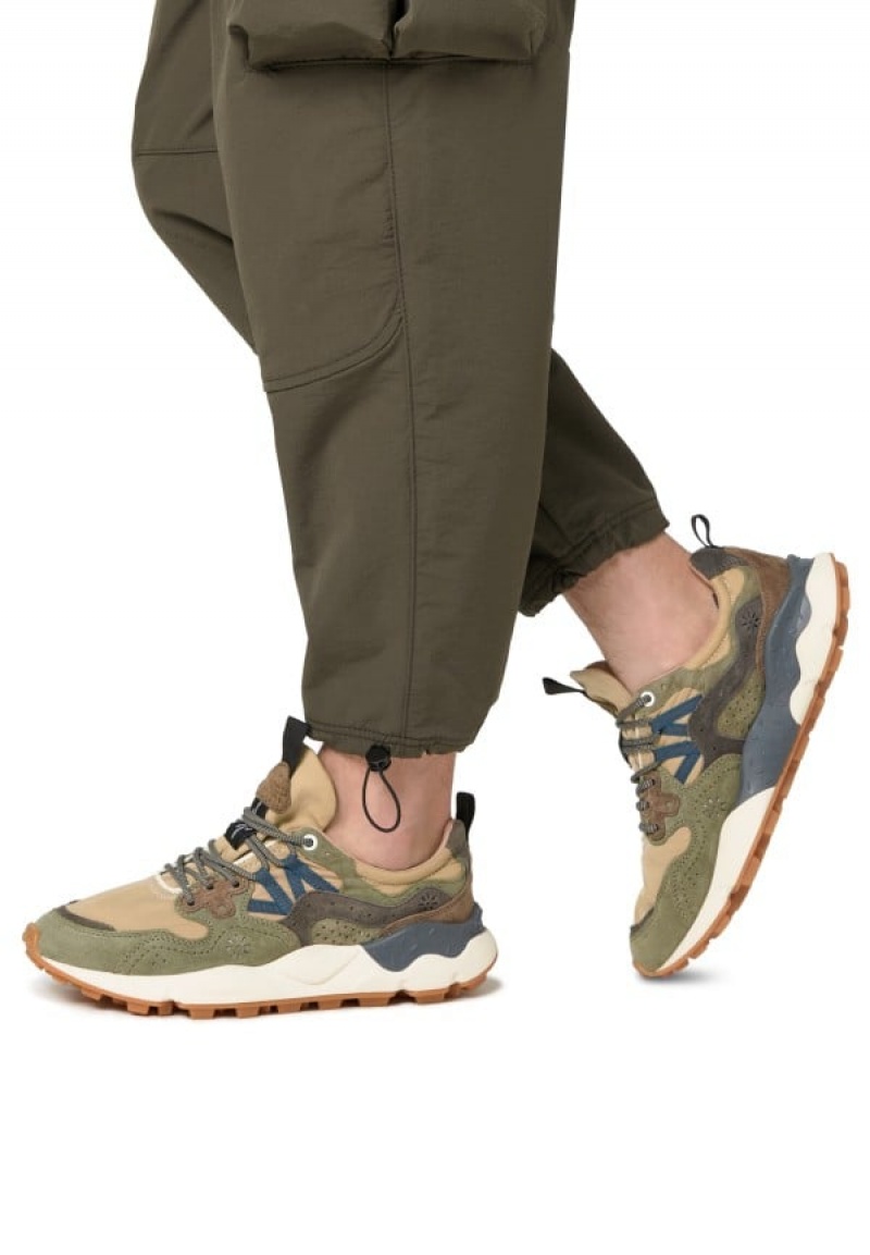 Flower Mountain Yamano 3 Sneakers Heren Groen Beige | FSV5398MG