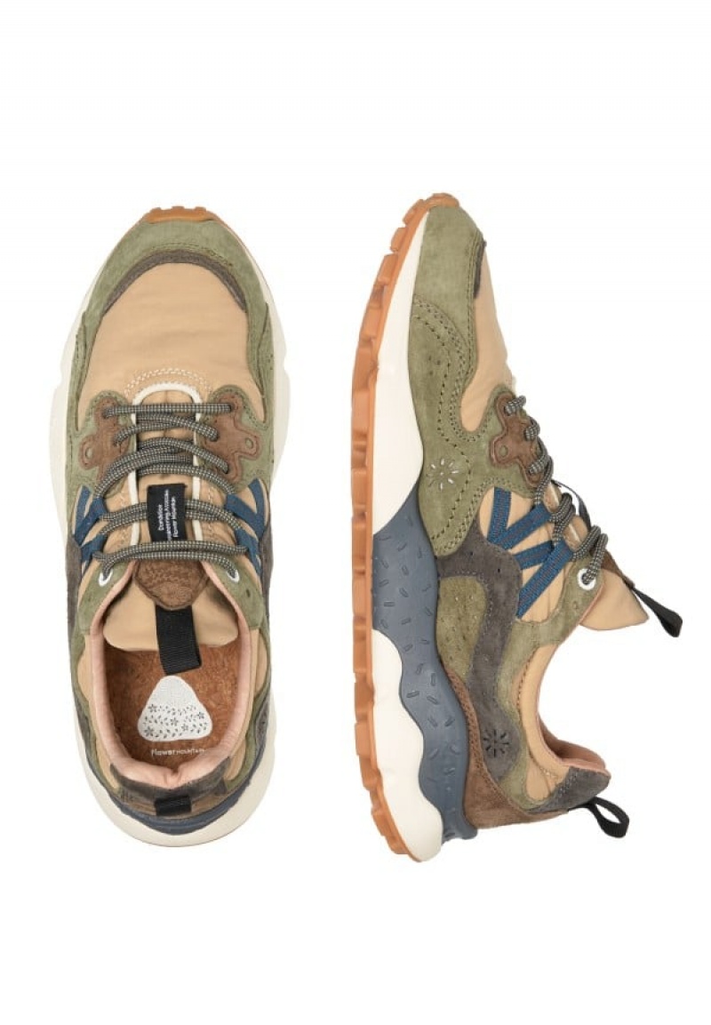 Flower Mountain Yamano 3 Sneakers Heren Groen Beige | FSV5398MG