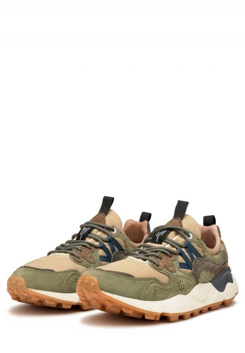 Flower Mountain Yamano 3 Sneakers Heren Groen Beige | FSV5398MG