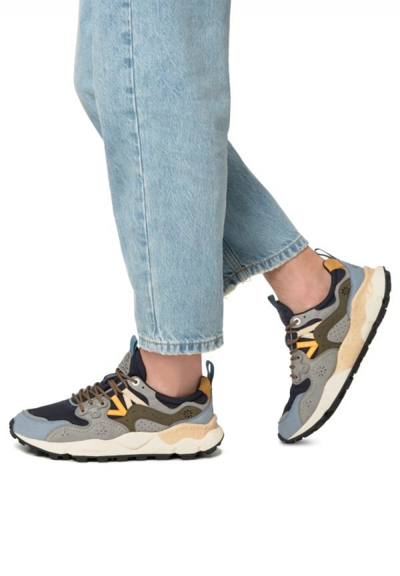 Flower Mountain Yamano 3 Sneakers Heren Donkerblauw Blauw Lichtblauw | GAU5542WW