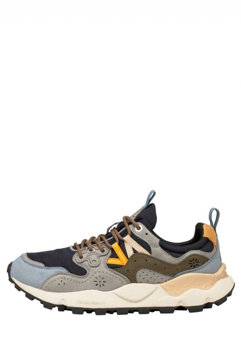 Flower Mountain Yamano 3 Sneakers Heren Donkerblauw Blauw Lichtblauw | GAU5542WW