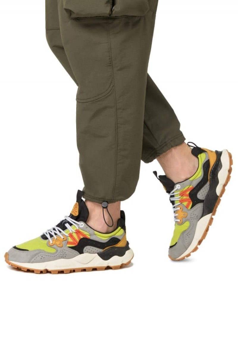 Flower Mountain Yamano 3 Sneakers Heren Grijs Groen | HQS956NB