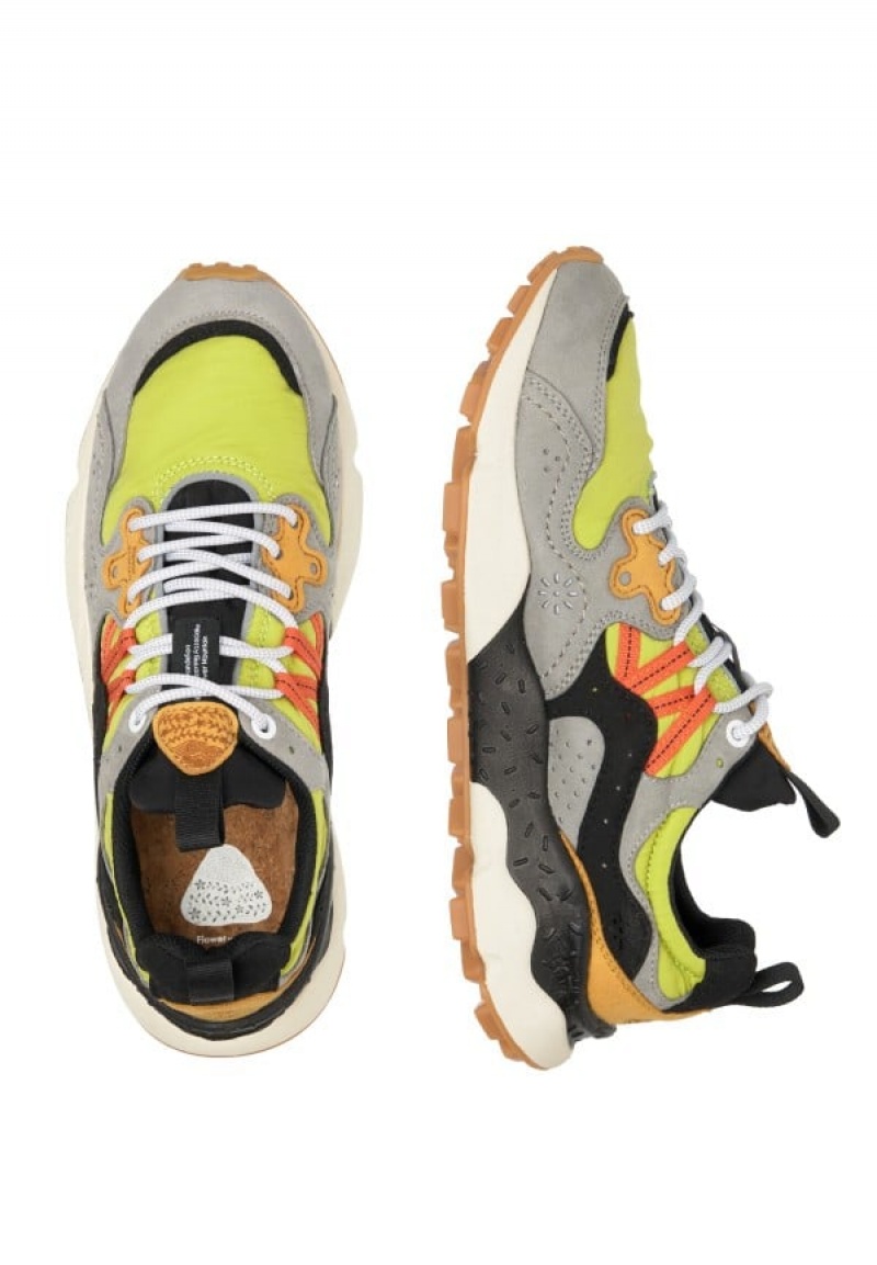 Flower Mountain Yamano 3 Sneakers Heren Grijs Groen | HQS956NB