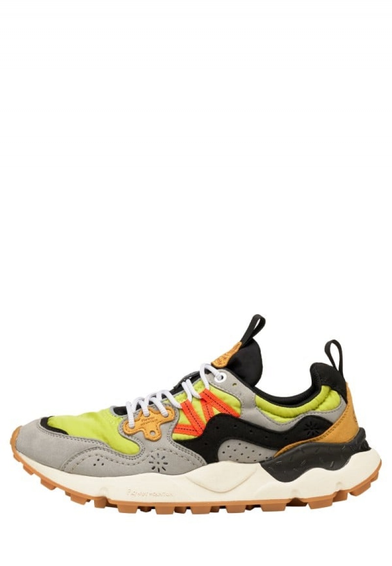 Flower Mountain Yamano 3 Sneakers Heren Grijs Groen | HQS956NB
