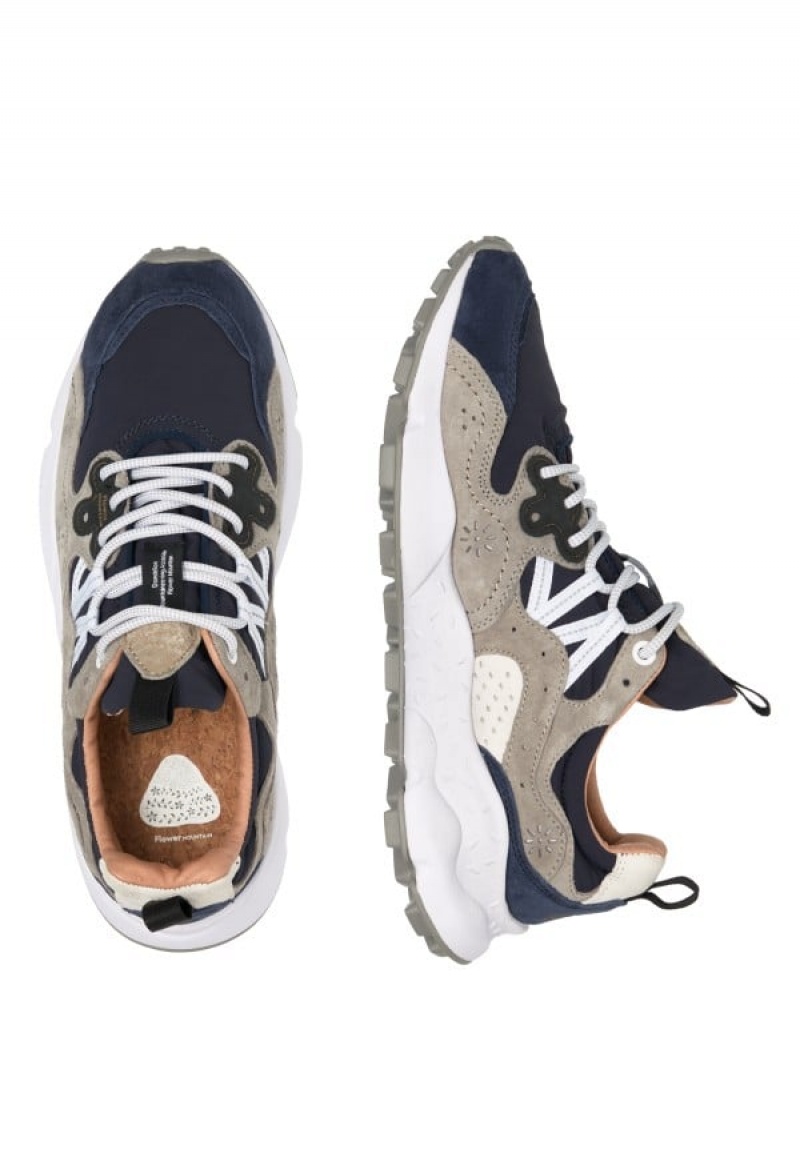 Flower Mountain Yamano 3 Sneakers Heren Donkerblauw Blauw Grijs | AVE1525DB