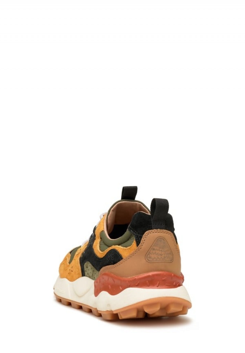 Flower Mountain Yamano 3 Sneakers Heren Oranje Groen | CVZ72BQ