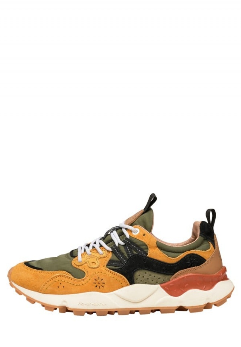 Flower Mountain Yamano 3 Sneakers Heren Oranje Groen | CVZ72BQ