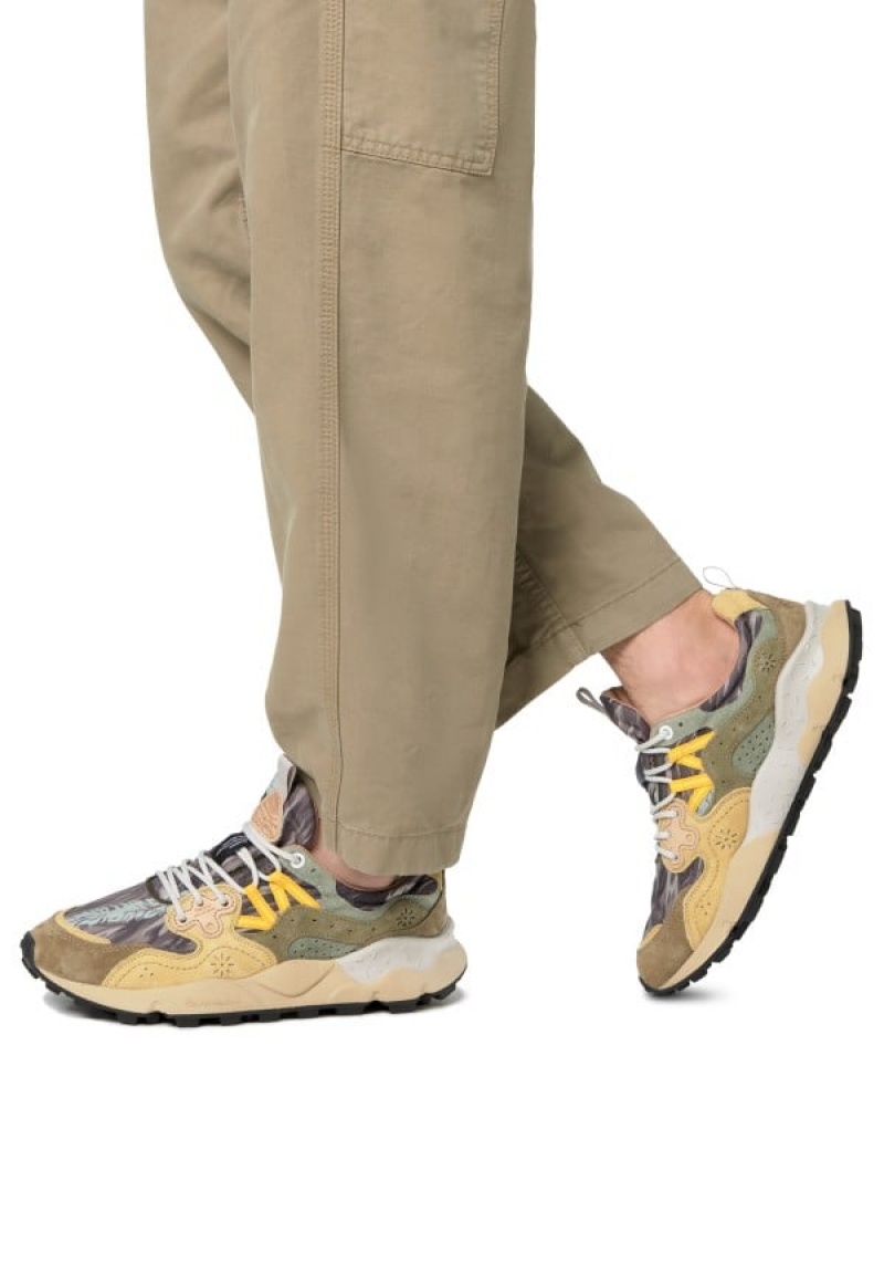 Flower Mountain Yamano 3 Sneakers Heren Groen Beige | FEY2127VJ