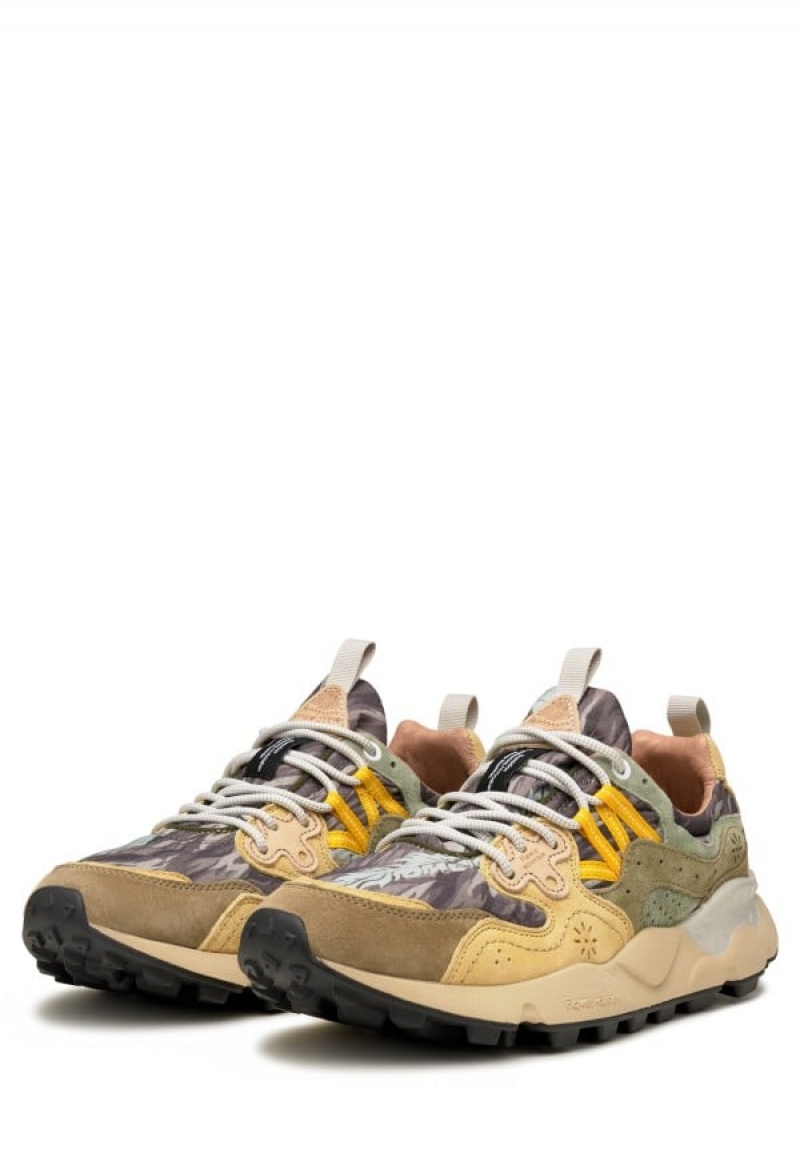 Flower Mountain Yamano 3 Sneakers Heren Groen Beige | FEY2127VJ