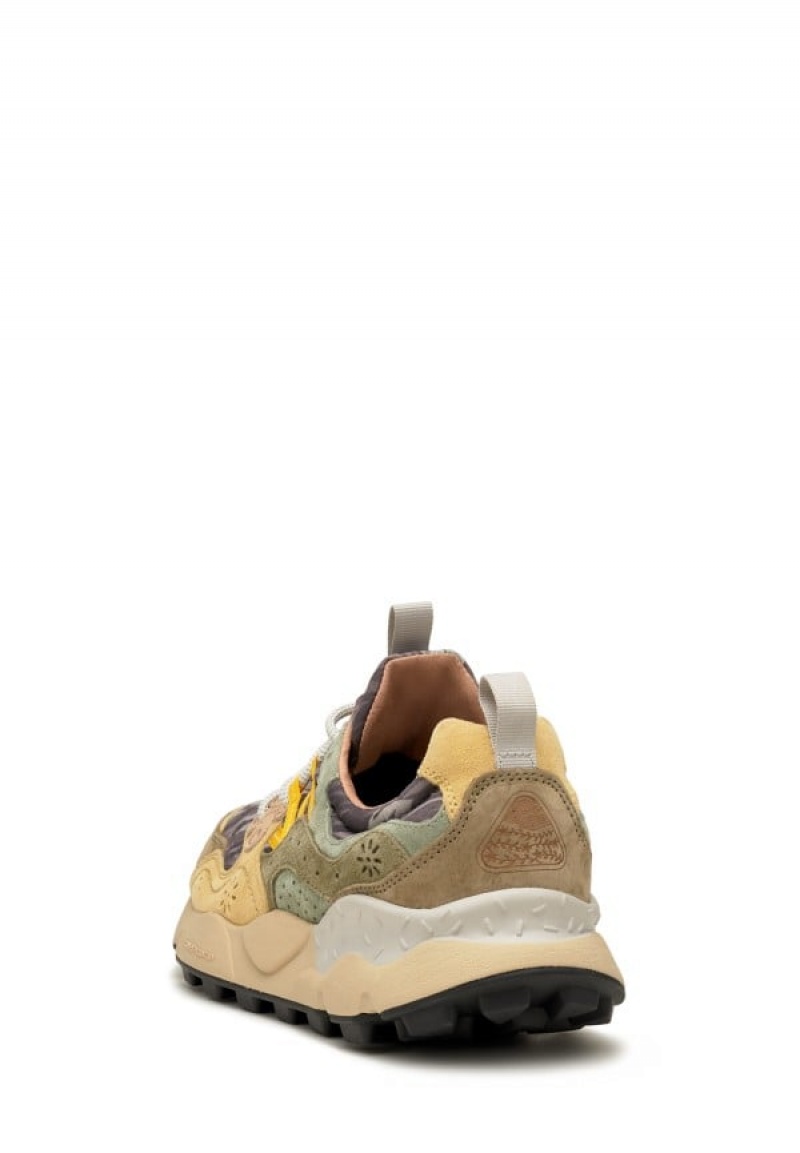 Flower Mountain Yamano 3 Sneakers Heren Groen Beige | FEY2127VJ