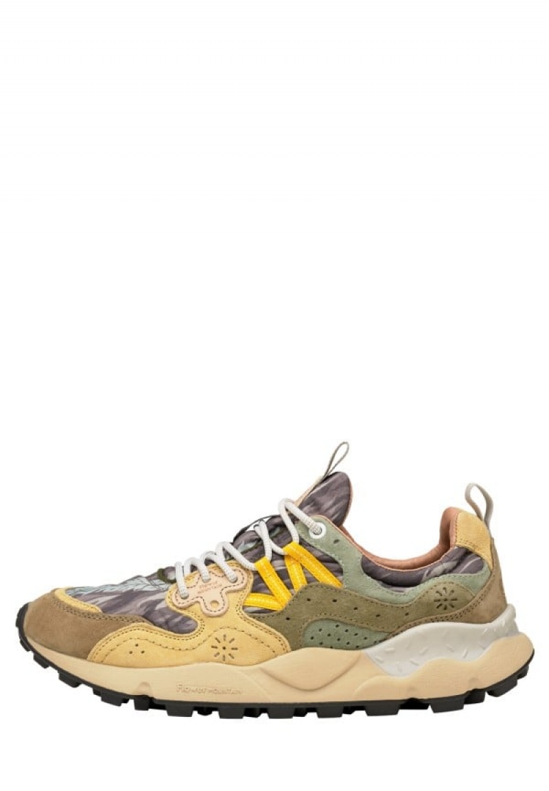 Flower Mountain Yamano 3 Sneakers Heren Groen Beige | FEY2127VJ