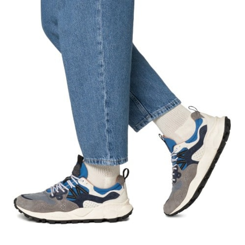 Flower Mountain Yamano 3 Sneakers Heren Grijs Donkerblauw Blauw | XFW3162GJ