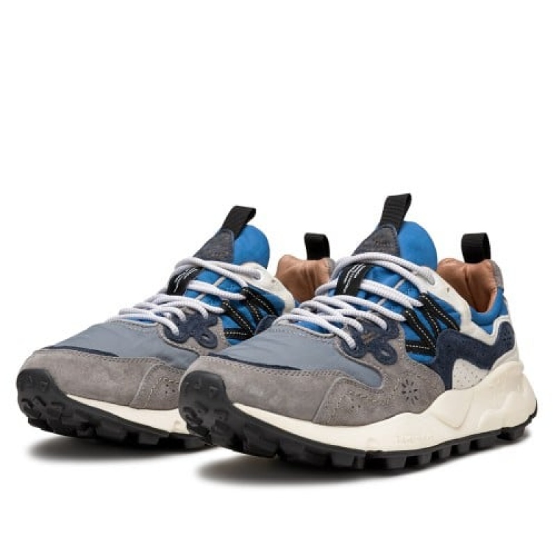 Flower Mountain Yamano 3 Sneakers Heren Grijs Donkerblauw Blauw | XFW3162GJ