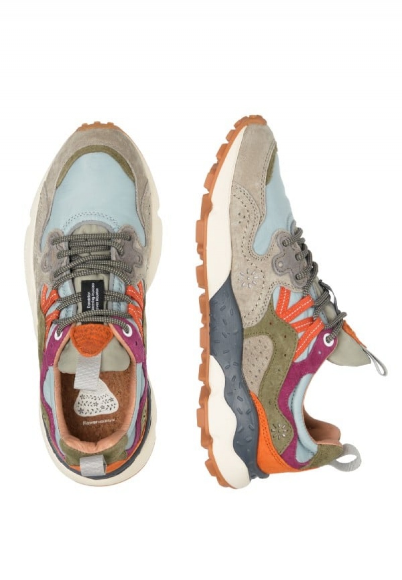 Flower Mountain Yamano 3 Uni Sneakers Dames Grijs Lichtblauw | CXL6779ZR