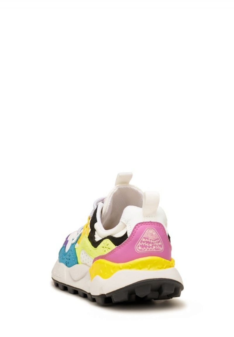 Flower Mountain Yamano 3 Uni Sneakers Heren Wit Blauw Geel | XMU243YW
