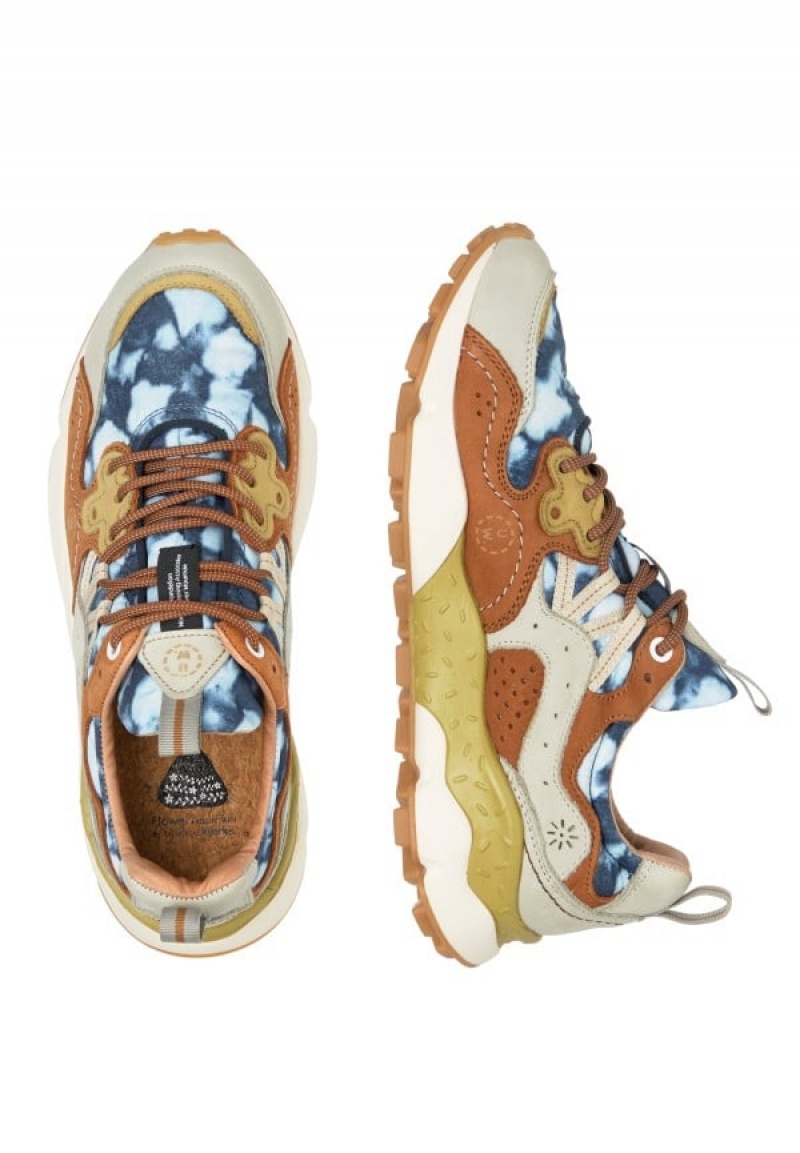 Flower Mountain Yamano 3 Uni Uw Sneakers Heren Blauw Bruin | HZW1717XI