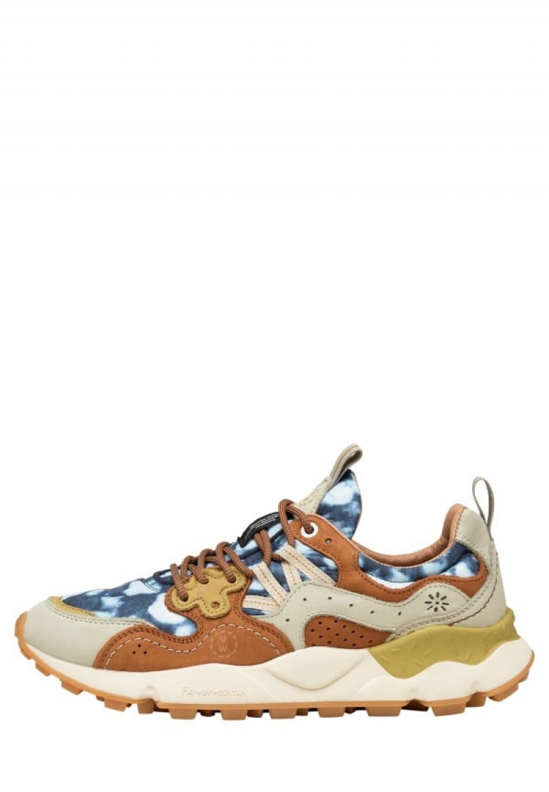 Flower Mountain Yamano 3 Uni Uw Sneakers Heren Blauw Bruin | HZW1717XI